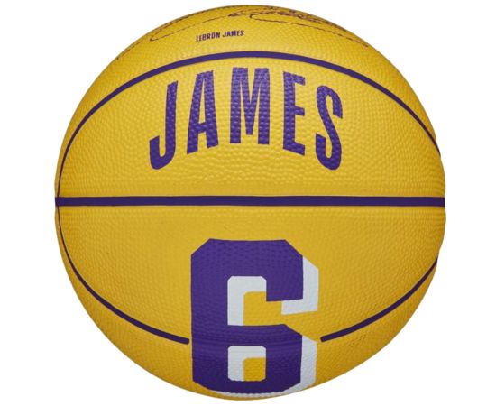 lacitesport.com - Wilson NBA Player Icon LeBron James Ballon de basket, Couleur: Jaune, Taille: 3