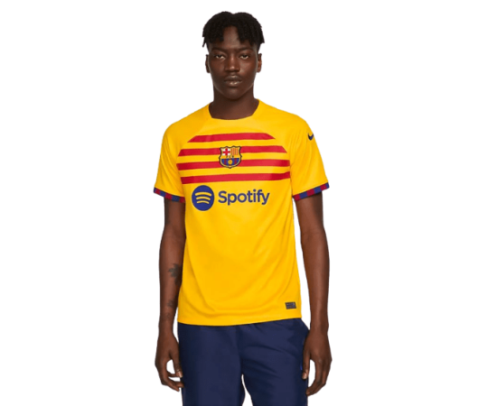 lacitesport.com - Nike FC Barcelone Maillot Fourth 22/23 Homme, Couleur: Jaune, Taille: L
