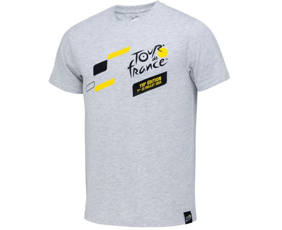 lacitesport.com - Tour de France Collection Officielle T-shirt Parcours 2023 Cyclisme Homme, Couleur: Gris, Taille: S