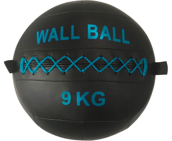 lacitesport.com - Sporti Wall Ball Ballon de musculation lesté 9 Kg, Couleur: Noir, Poids: 9kg
