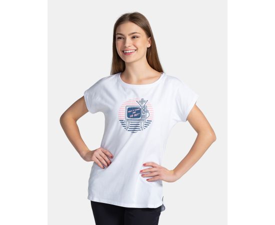 lacitesport.com - T-shirt en coton pour femme Kilpi NELLIM-W, Couleur: Blanc, Taille: 34