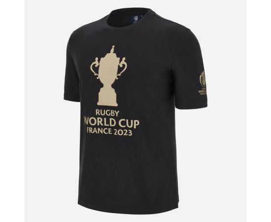 lacitesport.com - Macron Rugby World Cup 2023 T-shirt Adulte, Couleur: Noir, Taille: M