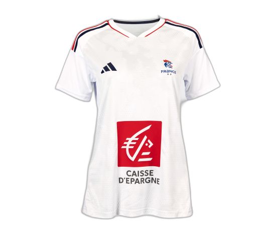 lacitesport.com - Adidas Equipe de France Maillot Exterieur Handball 23/24 Femme, Couleur: Blanc, Taille: L