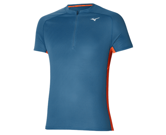 lacitesport.com - Mizuno Trail Dry Aeroflow T-shirt Homme, Couleur: Bleu, Taille: S