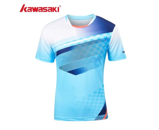 lacitesport.com - Kawasaki A1931 2 T-shirt de badminton Homme, Couleur: Bleu, Taille: S