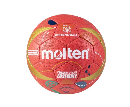lacitesport.com - Molten FFHB HX3400 Ballon de handball, Couleur: Rouge, Taille: T3