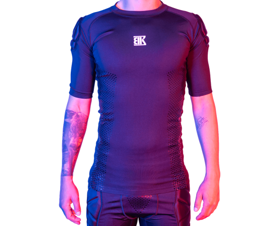 lacitesport.com - Sous-Maillot compression gardien rembourré manches courtes, Couleur: Noir, Taille: S