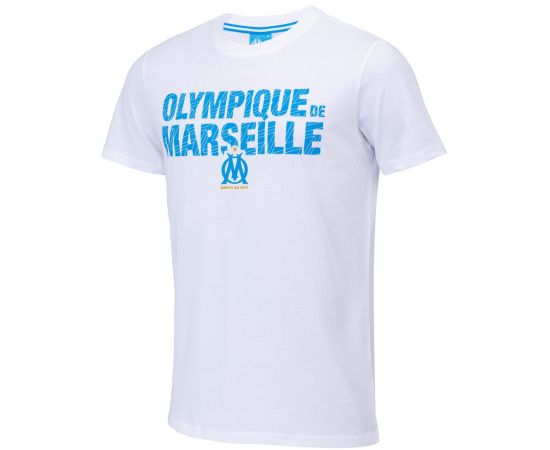 lacitesport.com - T-shirt fan OM Homme - Collection officielle Olympique de Marseille, Couleur: Blanc, Taille: S