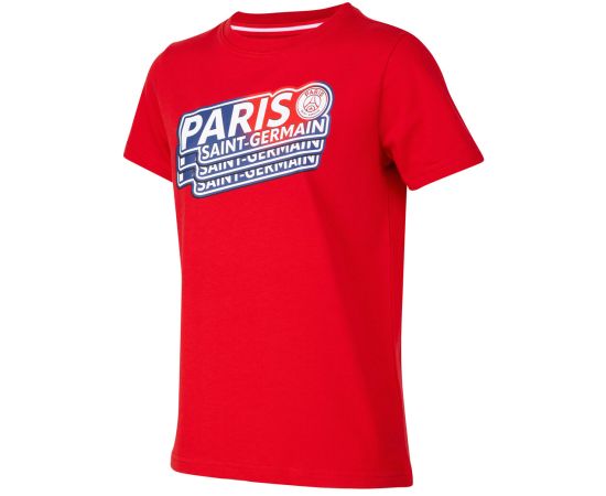 lacitesport.com - T-shirt PSG Enfant - Collection officielle PARIS SAINT GERMAIN, Couleur: Rouge, Taille: 8 ans