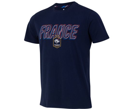 lacitesport.com - T-shirt fan FFF - Collection officielle Equipe de France de Football - Homme, Couleur: Bleu, Taille: S