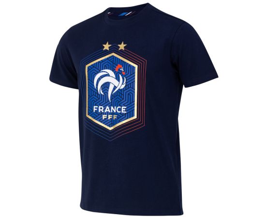 lacitesport.com - T-shirt fan FFF - Collection officielle Equipe de France de Football - Homme, Couleur: Bleu, Taille: S