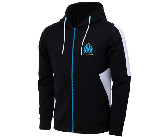 lacitesport.com - Sweat capuche fan zippé lifestyle OM - Collection officielle Olympique de Marseille, Couleur: Noir, Taille: S