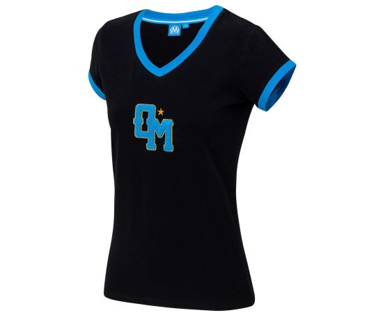 lacitesport.com - T-shirt fan OM Femme - Collection officielle Olympique de Marseille, Couleur: Noir, Taille: S