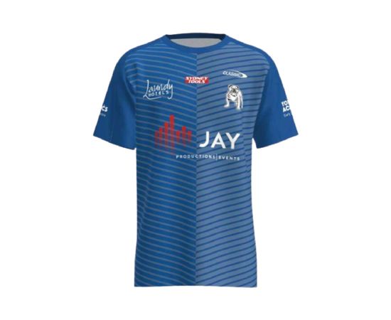 lacitesport.com - Canterbury-Bankstown Bulldogs T-shirt Training 2023 Homme, Couleur: Bleu, Taille: S