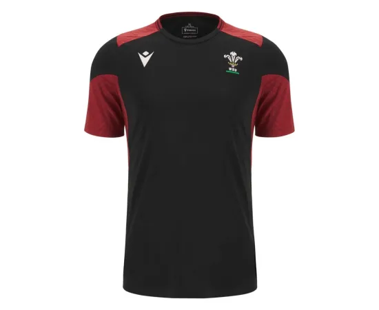 lacitesport.com - Macron Pays de Galles T-shirt Training 23/24 Homme, Couleur: Noir, Taille: S
