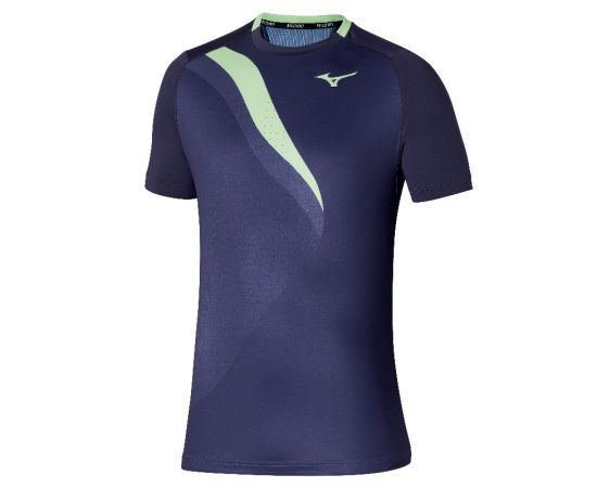 lacitesport.com - Mizuno Release Shadow Graphic T-shirt Homme, Couleur: Bleu Marine, Taille: S