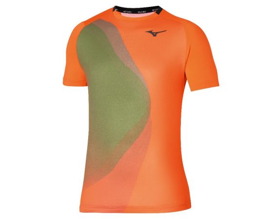 lacitesport.com - Mizuno Release Shadow Graphic T-shirt Homme, Couleur: Orange, Taille: M