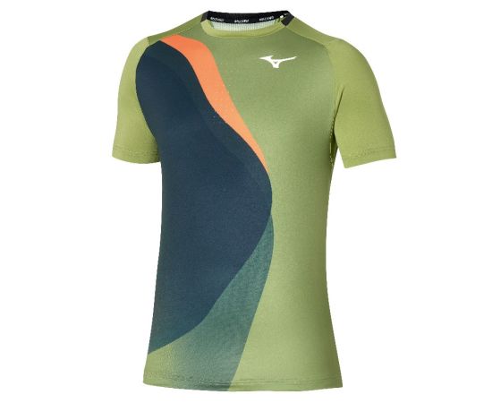 lacitesport.com - Mizuno Release Shadow Graphic T-shirt Homme, Couleur: Vert, Taille: S