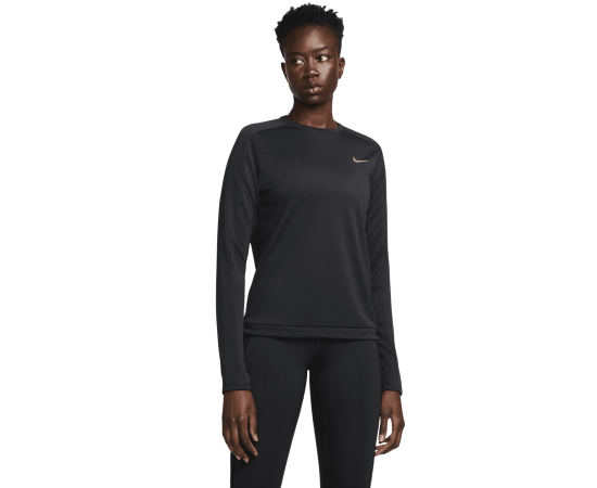 lacitesport.com - Nike Dri-FIT Pacer Crew T-shirt de running manches longues Femme, Couleur: Noir, Taille: M