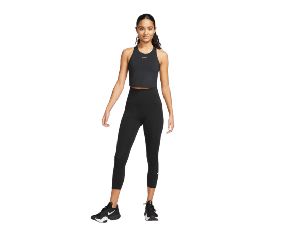 lacitesport.com - Nike ONE HR CROP TIGHT Legging court Femme, Couleur: Noir, Taille: L