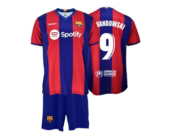 lacitesport.com - FC Barcelone Kit Domicile Lewandowski Replica Enfant 2023/24, Taille: 2 ans