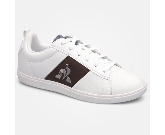 lacitesport.com - Le Coq Sportif Courtclassic Gs Optical White/Dark Brown Baskets Basses Enfant, Couleur: Blanc, Taille: 38