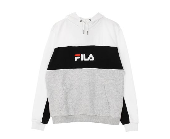 lacitesport.com - Fila Analu Blocked Hoody Sweats Homme, Couleur: Gris, Taille: M