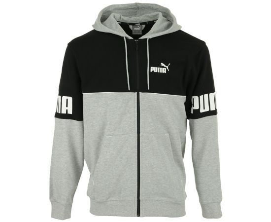 lacitesport.com - Puma Colorblock Sweatshirt À Capuche Homme, Couleur: Gris, Taille: XS