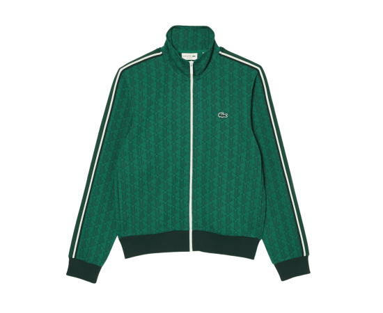 lacitesport.com - Lacoste Paris jacquard monogramme Veste zippée Homme, Couleur: Vert, Taille: 2