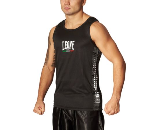 lacitesport.com - Leone 1947 Canottiera Débardeur Boxe, Couleur: Noir, Taille: M