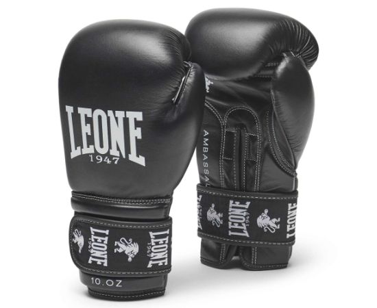 lacitesport.com - Leone 1947 Ambassador Gants de boxe, Couleur: Noir, Taille: 10oz