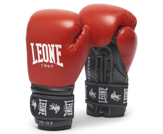 lacitesport.com - Leone 1947 Ambassador Gants de boxe, Couleur: Rouge, Taille: 10oz
