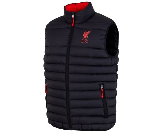 lacitesport.com - Doudoune sans manche LFC Liverpool F.C. - Collection officielle - Homme, Couleur: Noir, Taille: S