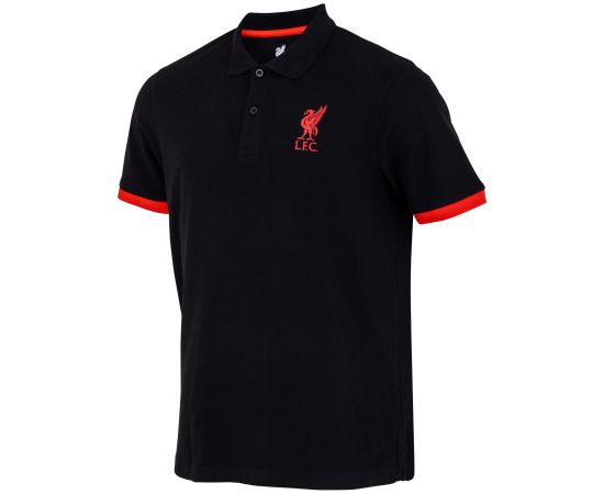 lacitesport.com - Polo LFC Liverpool F.C. - Collection officielle - Homme, Couleur: Noir, Taille: S