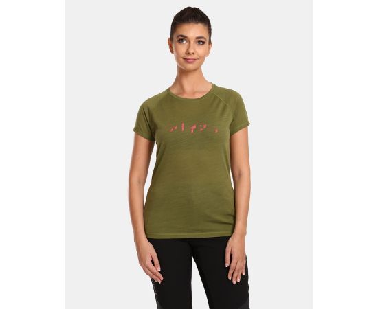 lacitesport.com - T-shirt en laine merinos pour femme ZARJA-W, Couleur: Vert, Taille: 34