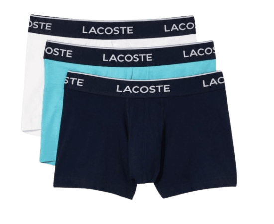 lacitesport.com - Lacoste Lot de 3 Boxers Court Homme, Couleur: Noir, Taille: S