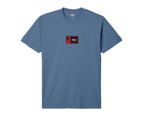 lacitesport.com - Obey Half Icon T-shirt Homme, Couleur: Bleu, Taille: S