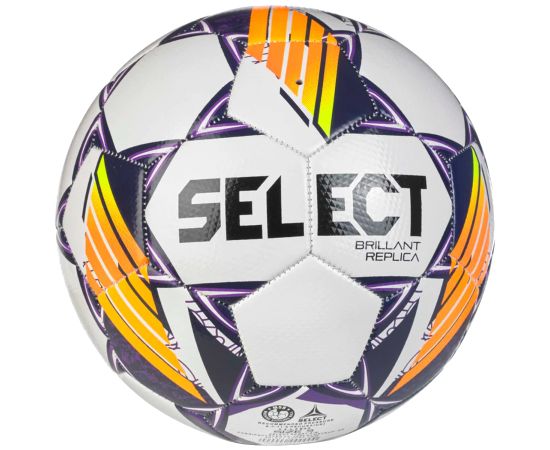 lacitesport.com - Select Brillant Replica V24 Ballon de foot, Couleur: Blanc, Taille: 4