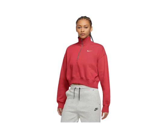 lacitesport.com - Haut demi-zippé Nike Femme Crop Rouge