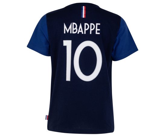 lacitesport.com - T-shirt FFF - Kylian Mbappé - Collection officielle Equipe de France de Football - Taille enfant garçon, Couleur: Bleu, Taille: 4 ans