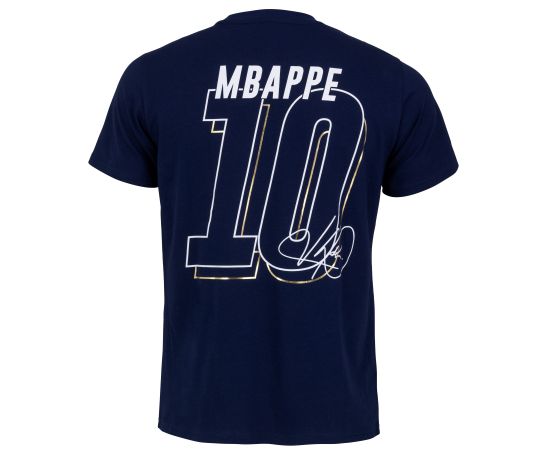 lacitesport.com - T-shirt FFF - Kylian Mbappé - Collection officielle Equipe de France de Football - Taille enfant garçon, Couleur: Bleu, Taille: 4 ans