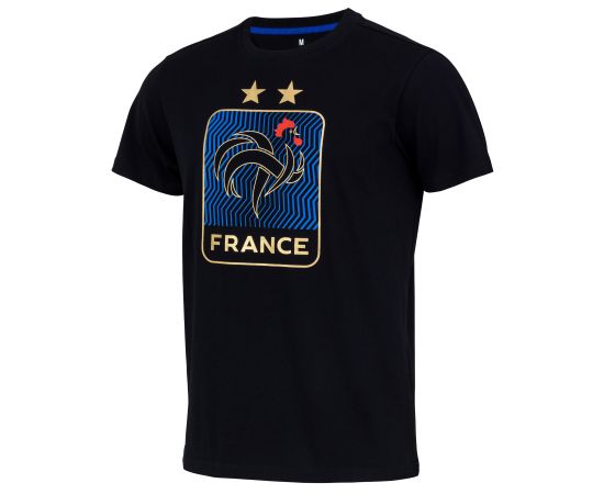 lacitesport.com - T-shirt FFF - Collection officielle Equipe de France de Football - Taille adulte homme, Couleur: Noir, Taille: S