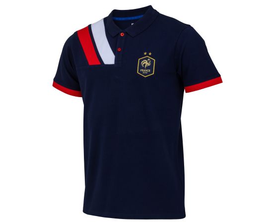 lacitesport.com - Polo FFF - Collection officielle Equipe de France de Football - Taille adulte homme, Couleur: Bleu, Taille: S