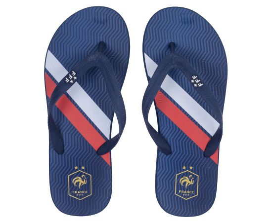 lacitesport.com - Tongs FFF - Collection officielle Equipe de France de Football, Couleur: Bleu, Taille: 37/38