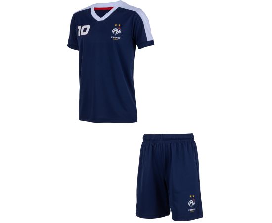 lacitesport.com - Maillot short FFF - Numéro 10 - Collection officielle Equipe de France de Football - Taille enfant garçon, Couleur: Bleu, Taille: 4 ans