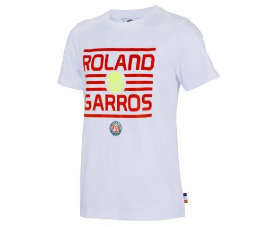 lacitesport.com - T-shirt Roland Garros - Collection officielle - Taille Enfant, Couleur: Blanc, Taille: 8 ans