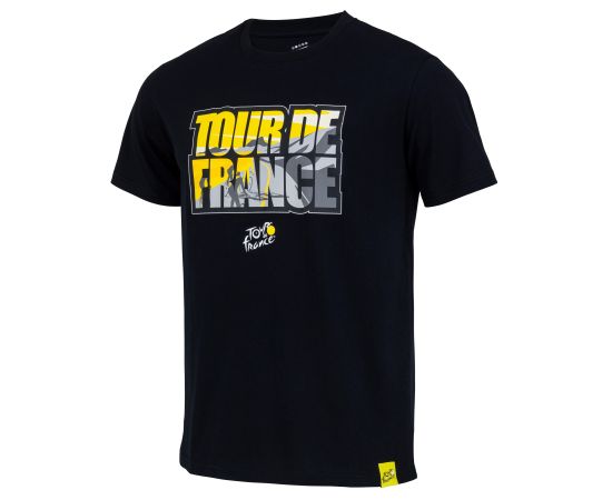 lacitesport.com - T-shirt TDF - Collection officielle Tour de France - Cyclisme - Taille Homme, Couleur: Noir, Taille: S