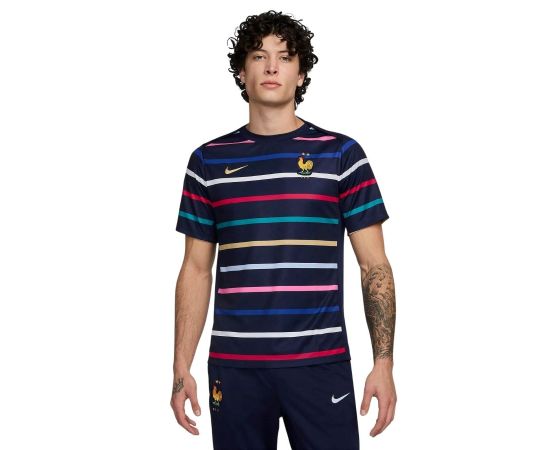 lacitesport.com - Nike Equipe de France Maillot Pre-match Academy Pro 2024 Homme, Couleur: Bleu, Taille: L