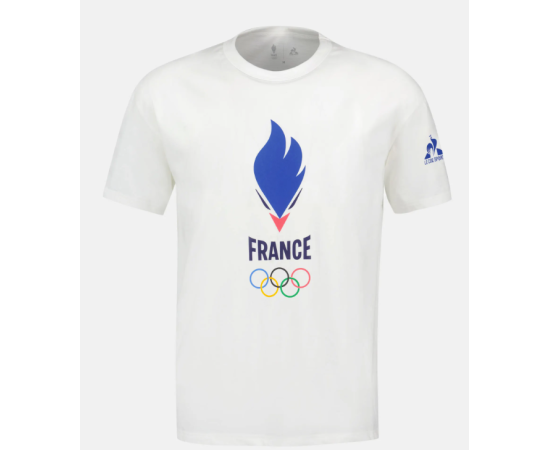 lacitesport.com - Le Coq Sportif Paris 2024 N°5 T-shirt Homme, Couleur: Blanc, Taille: M