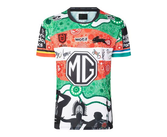 lacitesport.com - Maillot South Sydney Rabbitohs NRL 2024 Indigenous Homme, Taille: S